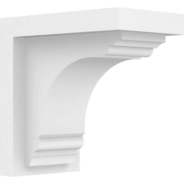 Ekena Millwork 3 in. x 5 in. x 5 in. Standard Warren Unfinished Architectural Grade PVC Bracket