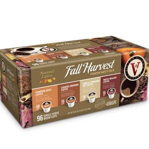 Fall Harvest Coffee Variety Pack Medium Roast Single Serve Coffee Pods for Keurig K-Cup Brewers (96-Count)