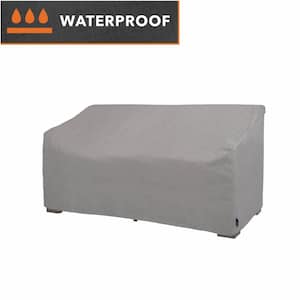 Garrison Patio Loveseat Cover, Waterproof, Small, 55 in. L x 33 in. W x 38 in. H, Granite