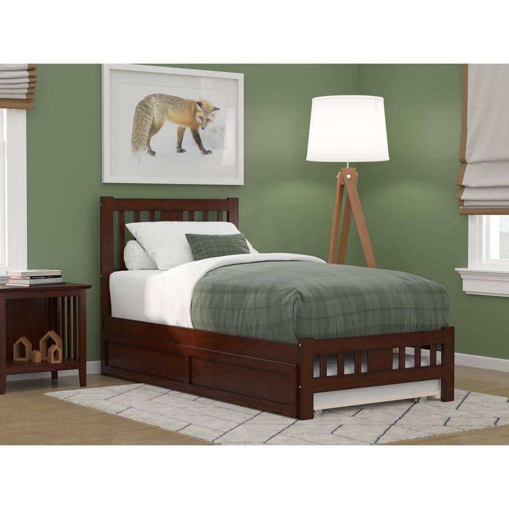 AFI Tahoe Twin Bed with Footboard and Twin Trundle in Walnut AG8961224 ...