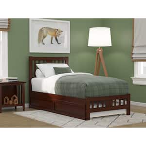 Tahoe Twin Bed with Footboard and Twin Trundle in Walnut
