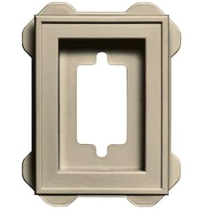 4.5 in. x 6.3125 in. #049 Almond Recessed Mini Mounting Block