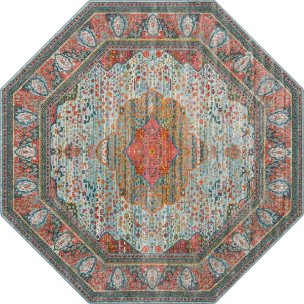 Unique Loom Baracoa Malecon Light Blue 8' 2 x 8' 2 Area Rug