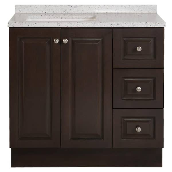 Northwood 37 in. Single Sink Dusk Bath Vanity with Silver Ash Cultured Marble Top (Assembled)