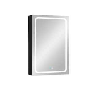 19.69 in. W x 29.53 in. H Rectangular Aluminum Medicine Cabinet with Mirror