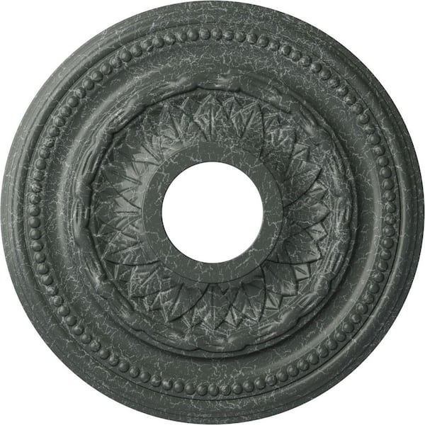 Ekena Millwork 1" x 15-3/4" x 15-3/4" Polyurethane Galway Ceiling Medallion, Athenian Green Crackle