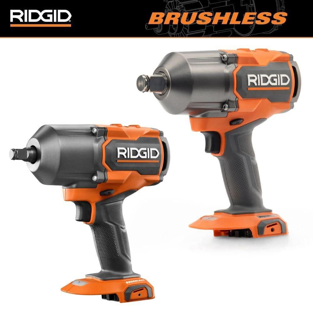 18V Brushless Cordless 2-Tool Combo Kit with 4-Mode 1/2" Impact Wrench & 3/4" High Torque Impact Wrench (Tools Only)