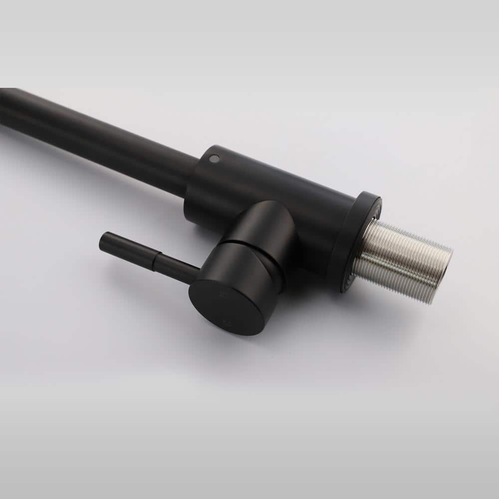 Matte Black Stainless Steel Single Handle Kitchen Faucet