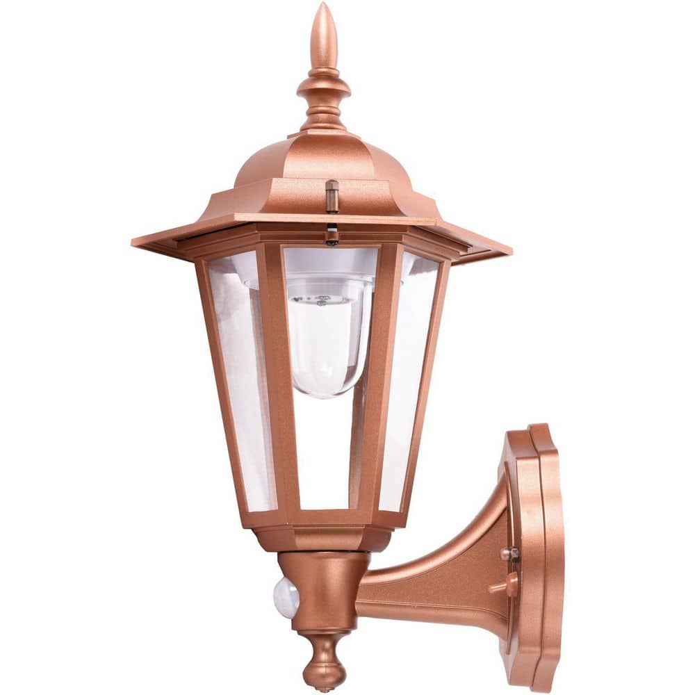 Bronze Battery-Powered Motion-Activated Outdoor LED Wall Sconce, Pack of 2