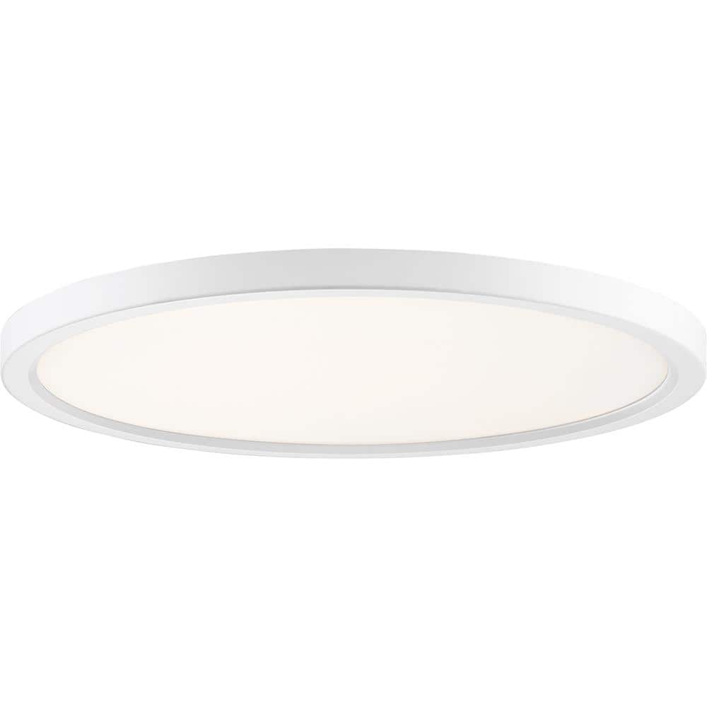 Fresco White Glass LED Indoor/Outdoor Flush Mount Light