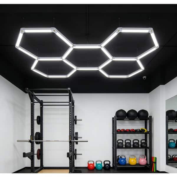 WYZM 15 ft. 600-Watt 72000LM High Brightness Hexagon Garage LED