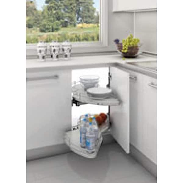 Rev-a-shelf Dual Tier Pull Out Shelf Organizer For Blind Corner