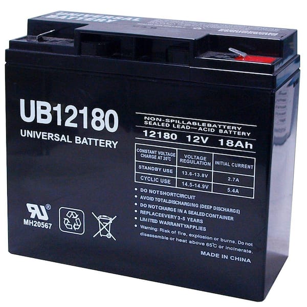 UPG 12-Volt 18 Ah F2 Terminal Sealed Lead Acid (SLA) AGM Rechargeable Battery