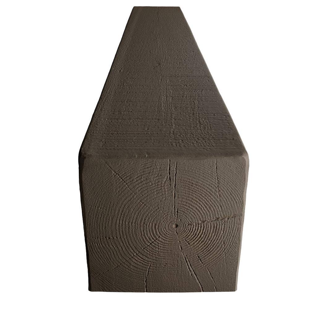 Cedar Bark Faux Wood Beam, 12"H x 6"W x 8'L
