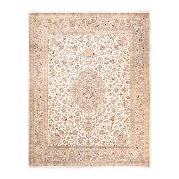 Solo Rugs Mogul One of a Kind Traditional Ivory 8 ft. 2 in. x 10 ft. 5 in. Oriental Area Rug