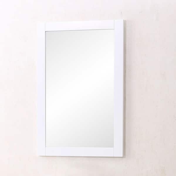 Unbranded Medium Rectangle White Contemporary Mirror (32 in. H x 22 in. W)