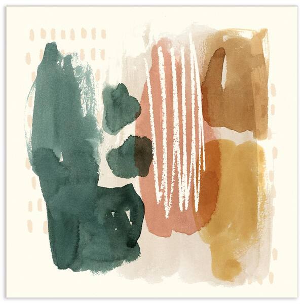 Empire Art Direct "Ochre Echo III" by EAD Art Coop Frameless Free-Floating Tempered Art Glass Wall Art