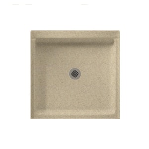 42 in. L x 42 in. W Alcove Shower Pan Base with Center Drain in Prairie