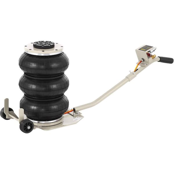 VEVOR 3 Bag Air Jack 6600 lbs. Capacity Pneumatic Jack 16 in. Lifting Height Pneumatic Air Jack