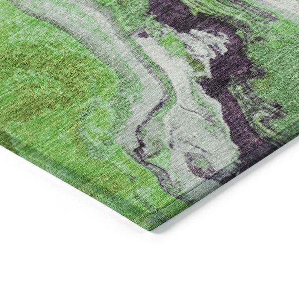 Chantille Machine Washable Indoor/Outdoor Abstract ACN1908 Green 3 ft. x 4 ft. Area Rug