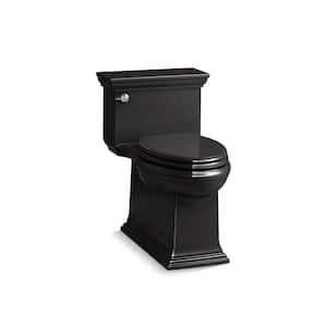 Memoirs Stately 1-Piece 1.28 GPF Single Flush Elongated Toilet in Black (Seat Included)