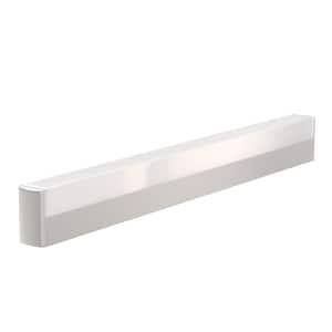 21.7 in. 1-Light Modern White Rectangle Integrated LED Bath Vanity Light Bar, Wall Fixture for Bathroom Mirror