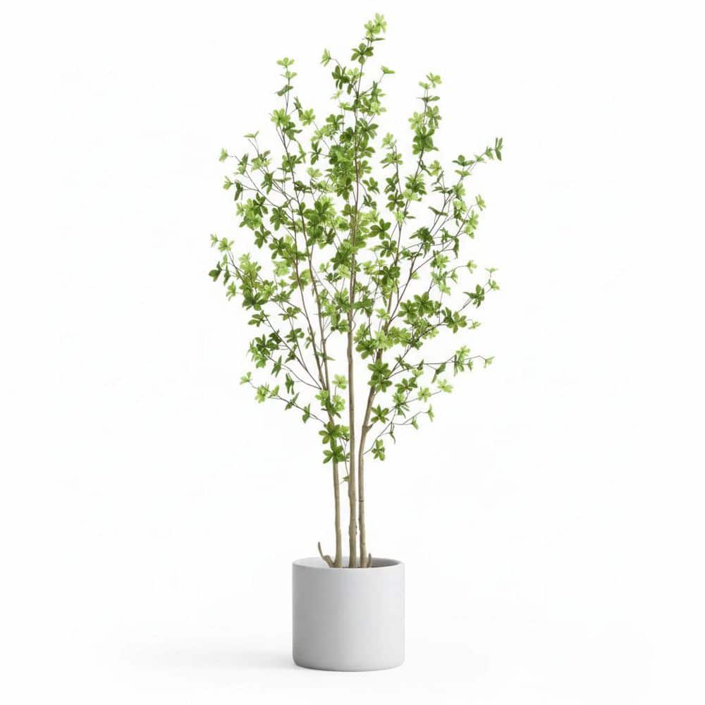 Artificial 6 ft. Enkianthus Tree Indoor Floor Plant with Lifelike ...