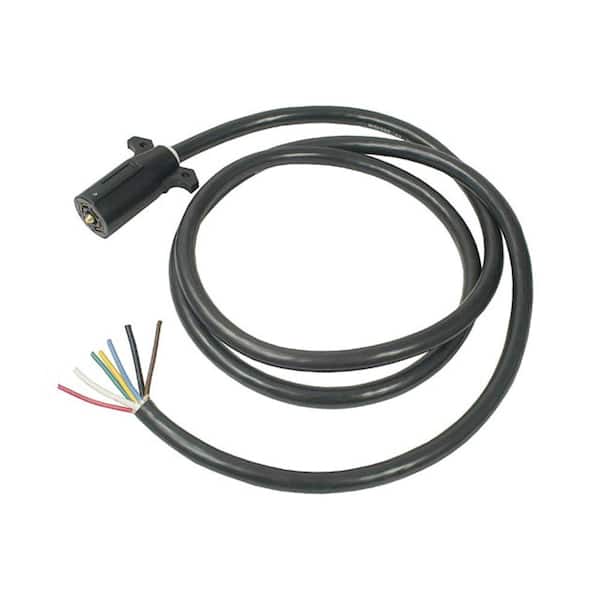 POLLAK 7-Way RV Trailer End Cable with Plug - 8 ft.