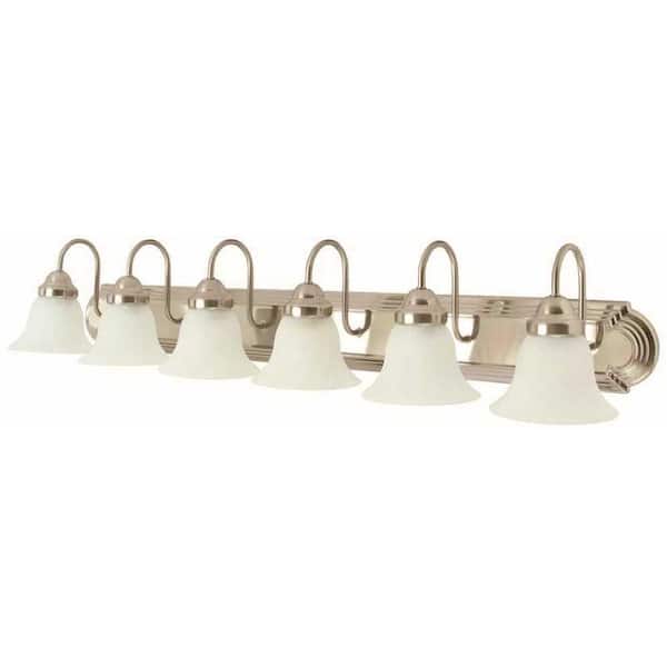 Monument 42 in. 6-Light Brushed Nickel Vanity Light