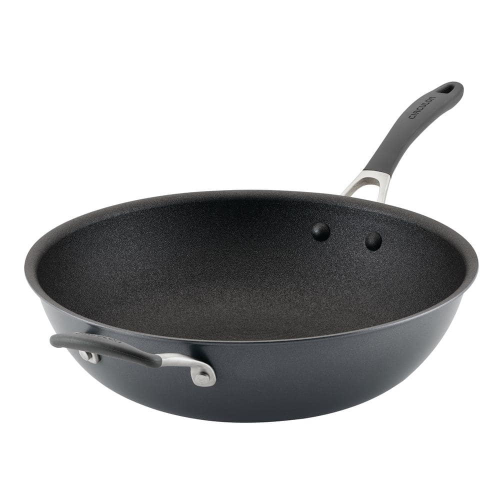 Circulon A1 Series Large 13.25 in. Aluminum Nonstick Wok, Graphite