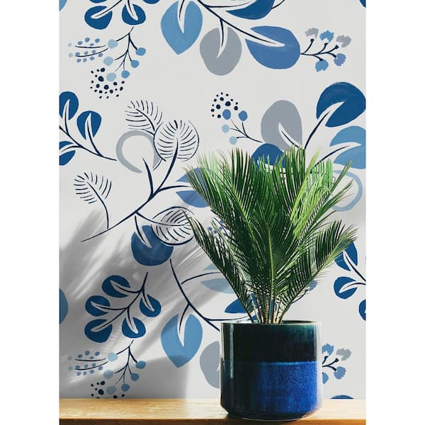 Blue Roux Peel and Stick Wallpaper