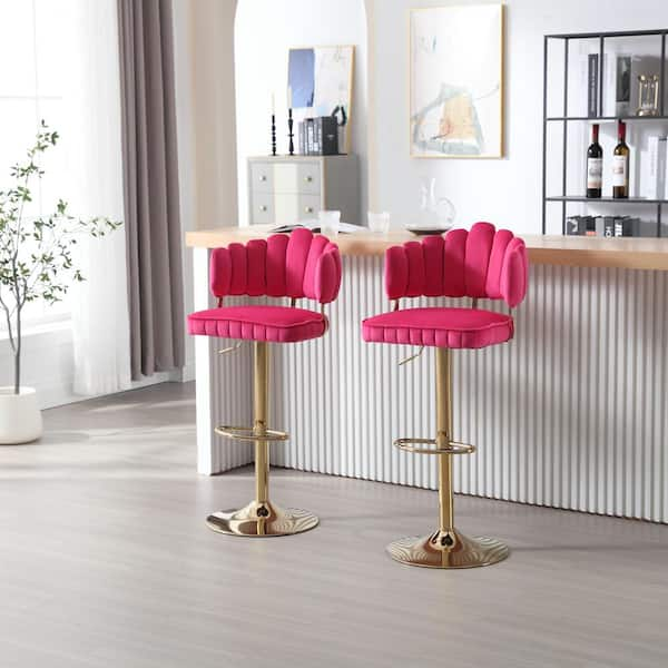 Red velvet deals bar stools