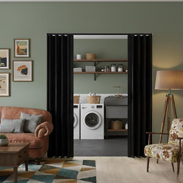 SOCBAZZAR 72 in x 80 in. (Double 36 in. )Black Oak Finished