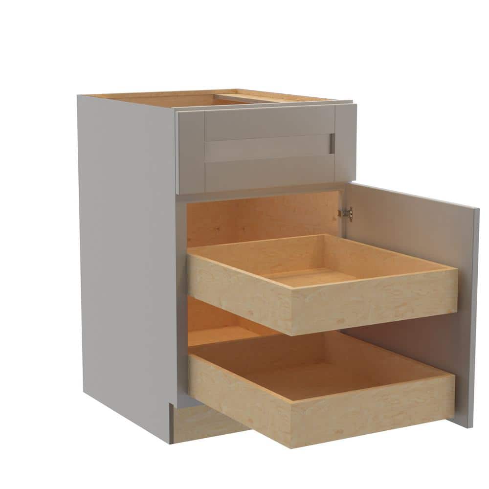 Washington Veiled Gray Plywood Shaker Assembled Base Kitchen Cabinet FH 2 ROT Sft Cls R 21 in W x 24 in D x 34.5 in H price history on PriceWatchPro
