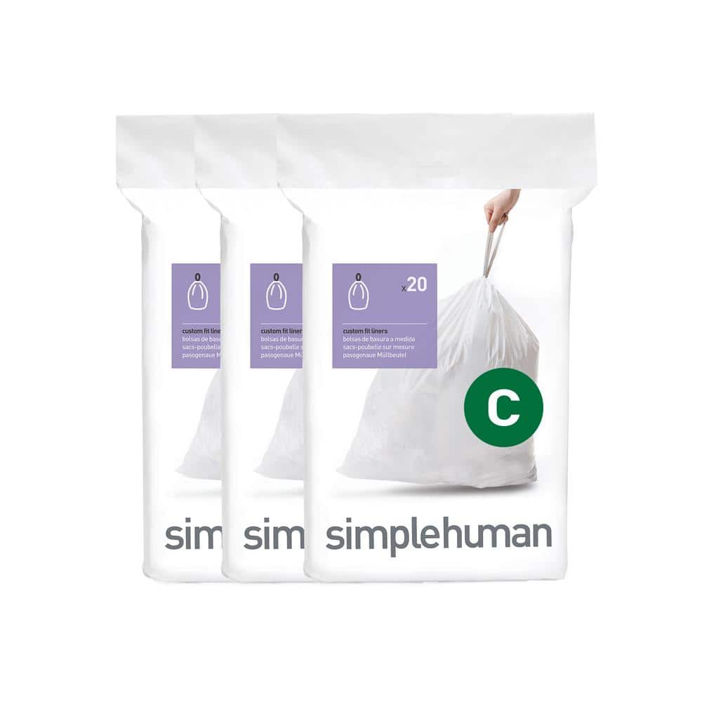 Plasticplace Custom Fit Trash Bags │ Simplehuman®* Code C