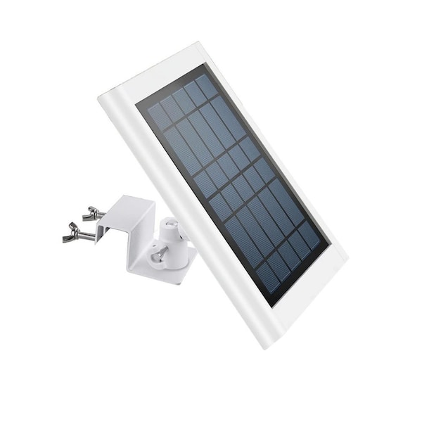 Vrbgify Adjustable Gutter Mount for Ring Solar Panel-Weatherproof Aluminum Bracket for Optimal Sunlight Angle (White)
