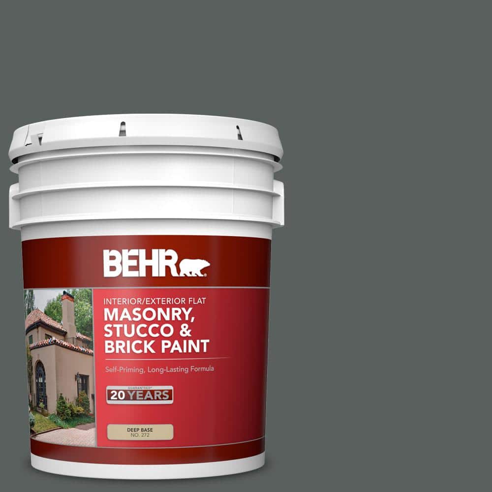 5 gal. #N460-6 Hematite Flat Interior/Exterior Masonry, Stucco and Brick Pa