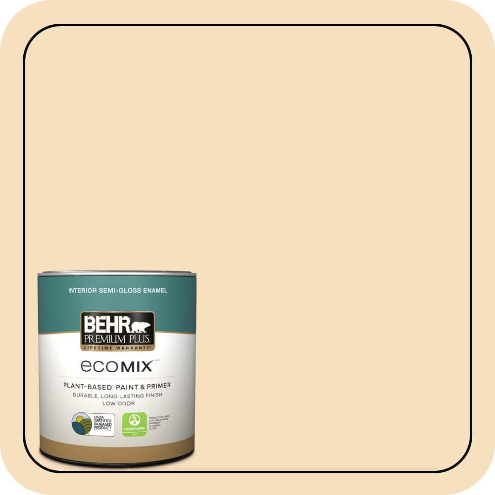 1 qt. #310E-2 Stable Hay Semi-Gloss Enamel EcoMix Plant-Based Interior Paint & Primer price history on PriceWatchPro