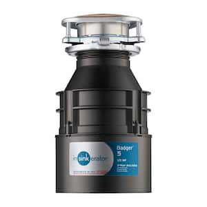 Badger 5, 1/2 HP Continuous Feed Kitchen Garbage Disposal, Standard Series