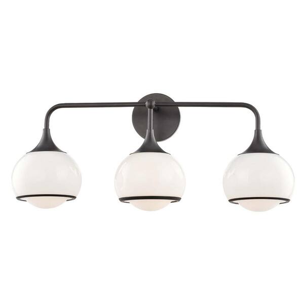 Mitzi by Hudson Valley Lighting Reese 3-Light Polished Nickel Wall Sconce 