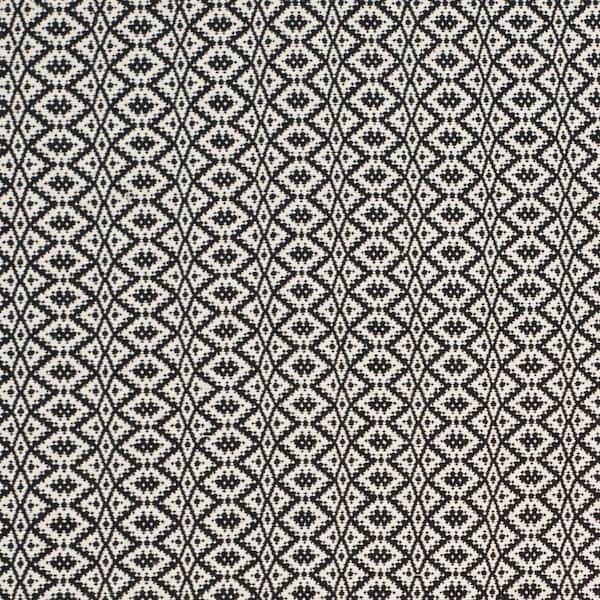 SAFAVIEH Montauk Ivory/Black 2 ft. x 7 ft. Solid Runner Rug