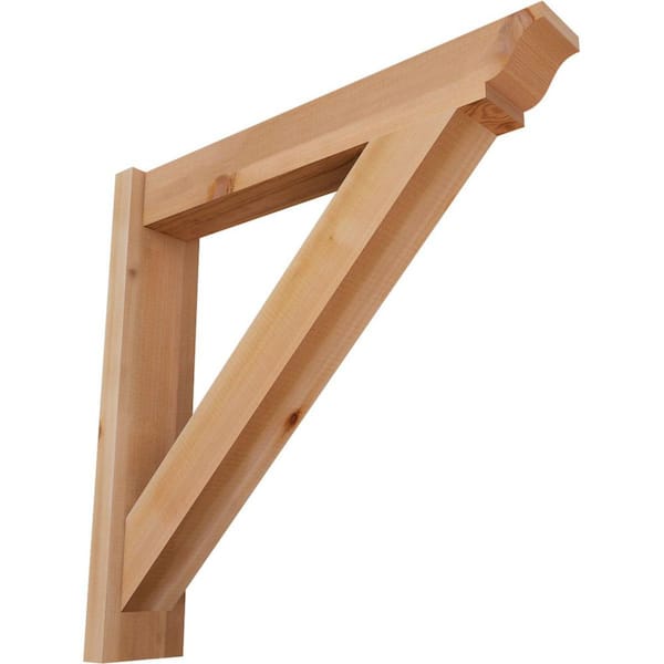 Ekena Millwork 6 in. x 28 in. x 28 in. Western Red Cedar Traditional Smooth Outlooker