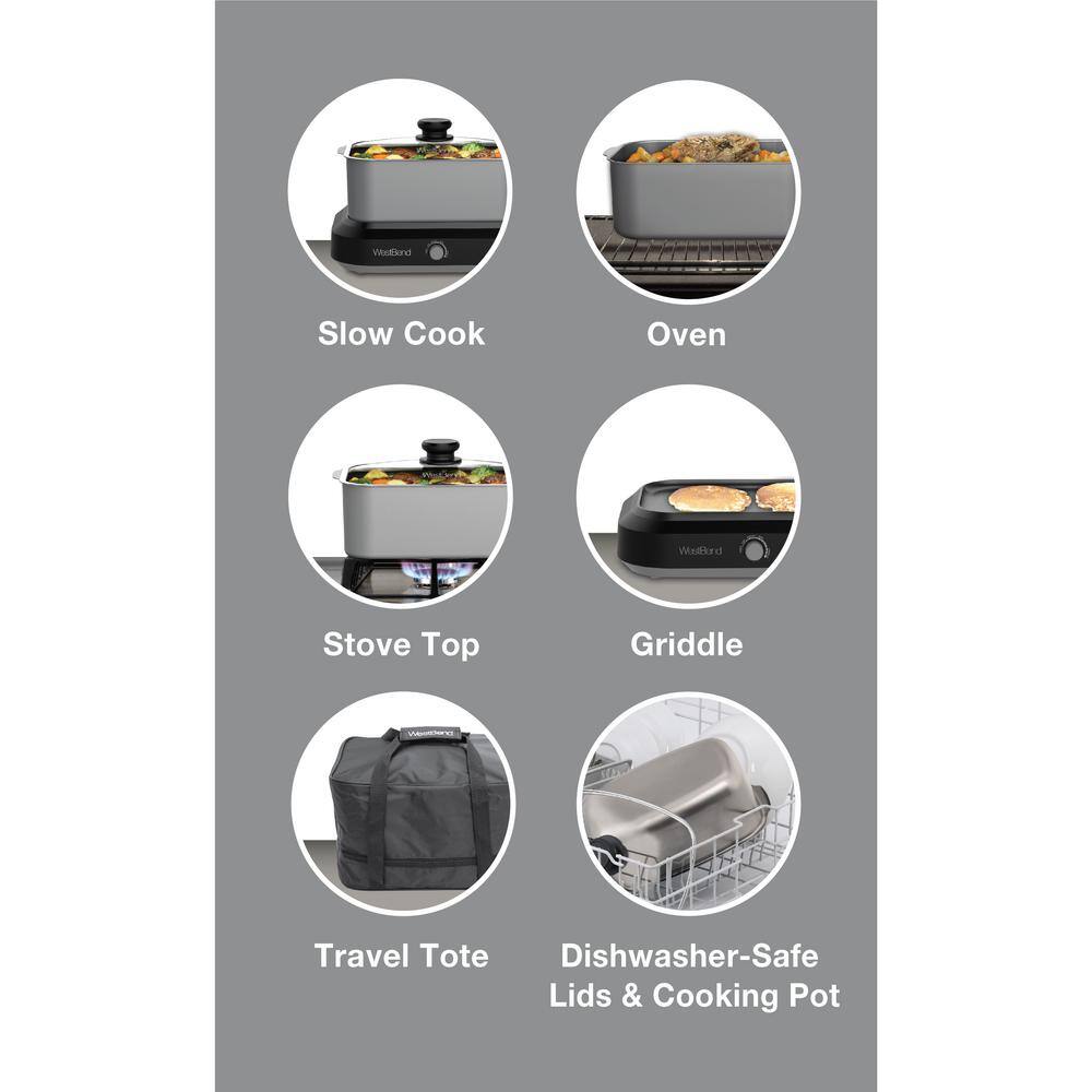 Silver 5-Quart Non-Stick Versatility Slow Cooker