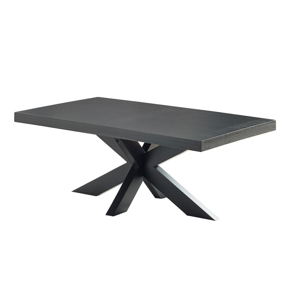 Harris Transitional Black Wood Rectangular Cocktail Table