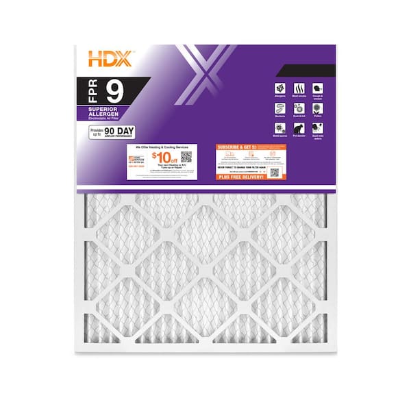 HDX 24 in. x 30 in. x 1 in. Superior Pleated Air Filter FPR 9, MERV 12