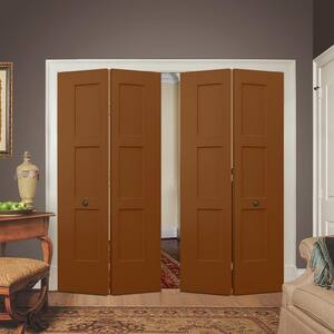 36 in. x 80 in. Birkdale Hazelnut Stain Smooth Hollow Core Molded Composite Interior Closet Bi-fold Door