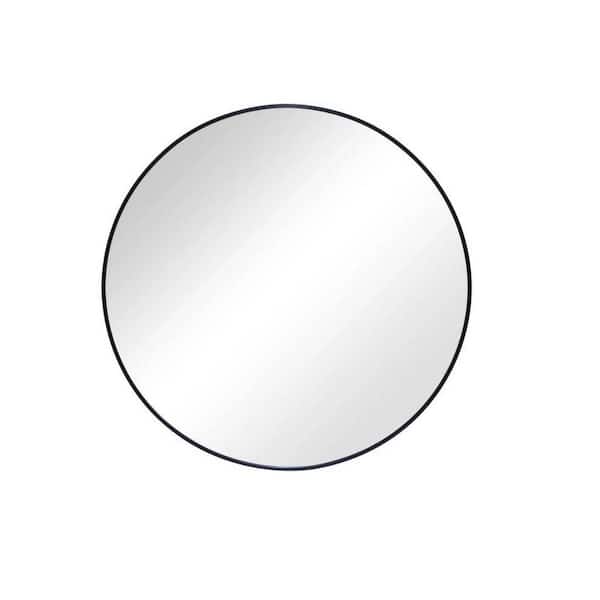 Unbranded 28 in. W x 28 in. H Round Aluminum Framed Wall Mount Modern Decorative Bathroom Vanity Mirror