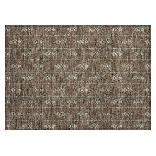 Chantille Machine Washable Indoor/Outdoor Abstract ACN2691 Chocolate 2 ft. x 3 ft. Accent Rug