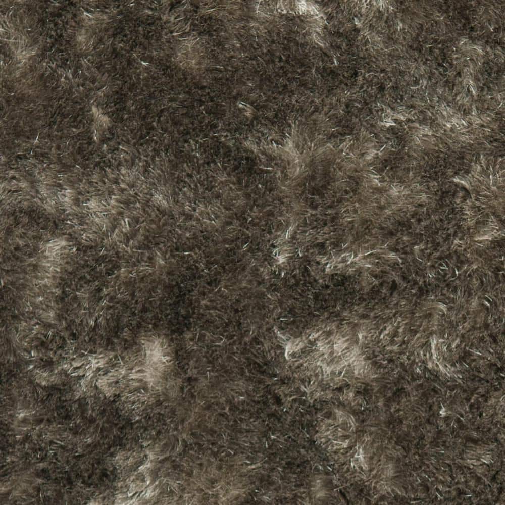 Luxe Silver Hand-Tufted 10' x 14' Shag Wool Blend Area Rug