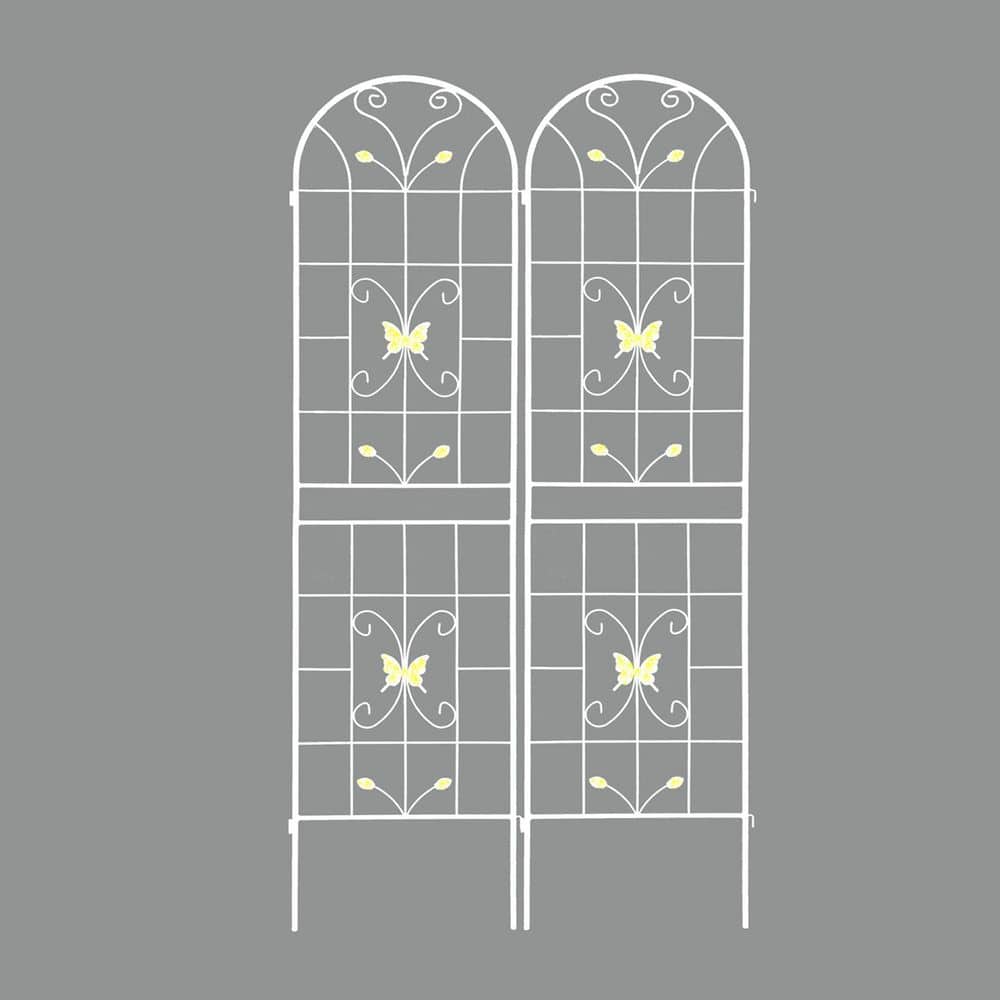 86.7 in. Metal Garden Trellis, Outdoor Flower Support, Rustproof Trellis fo
